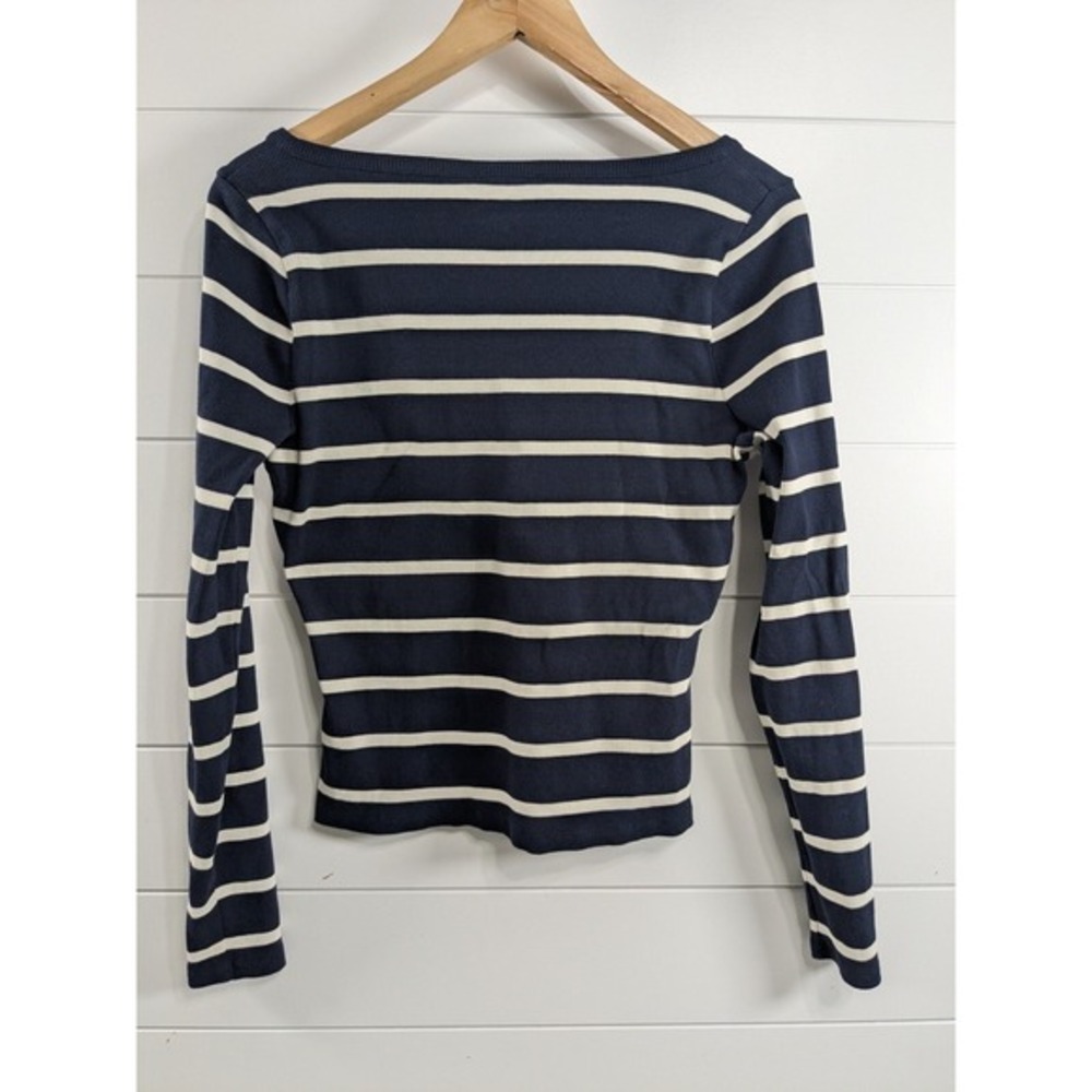 Boden Womens Stripe Ribbed Henley Shirts Bundle of 2 sz 8 Blue Longsleeve Cotton - Picture 6 of 12